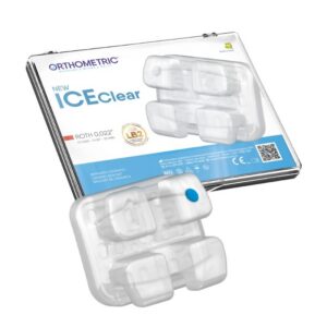 Bráquete Cerâmico New Ice Clear Roth 022 1 Caso 5x5 com Gancho - Orthometric