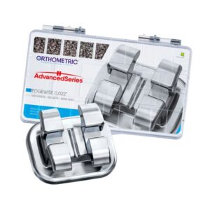 Bráquete Metálico Advanced Series Edgewise 0.022" 100 Casos - Orthometric