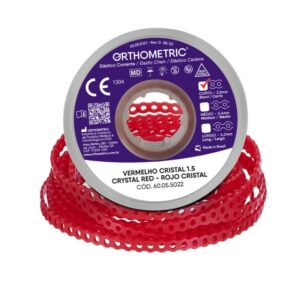 Elástico Corrente Curto Vermelho Cristal 60055022 - Orthometric