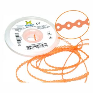 Elástico Corrente Laranja Cristal Longo 60.05.352 - Morelli