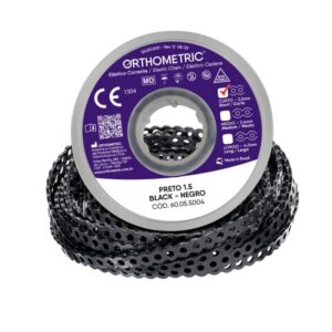 Elástico Corrente Médio Preto 60056004 - Orthometric