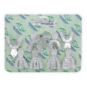 kit Moldeiras Adulto Perfuradas Alumínio - Tecnodent