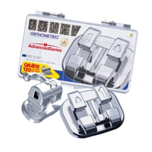 Kit Promocional Bráquete Metálico Advanced MBT 022 100 Casos + 120 Tubos - Orthometric