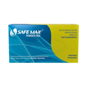 Luva de Procedimento Látex Sem Pó Safemax M - Supermax