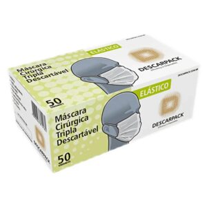Mascara com Elástico Branca C/50 - Descarpack