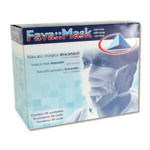Máscara com Tiras Azul C/50 - Fava