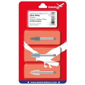 Polidor de Amálgama Ultra Alloy Kit CA Chama - American Burrs
