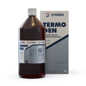 Resina Acrílica TermoPólimerizável Híbrida Termoden Líquido C/Cross 1000ml - Evoden